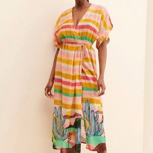 Scotch & Soda Abel Macias Printed Beach Kaftan | Size Large |